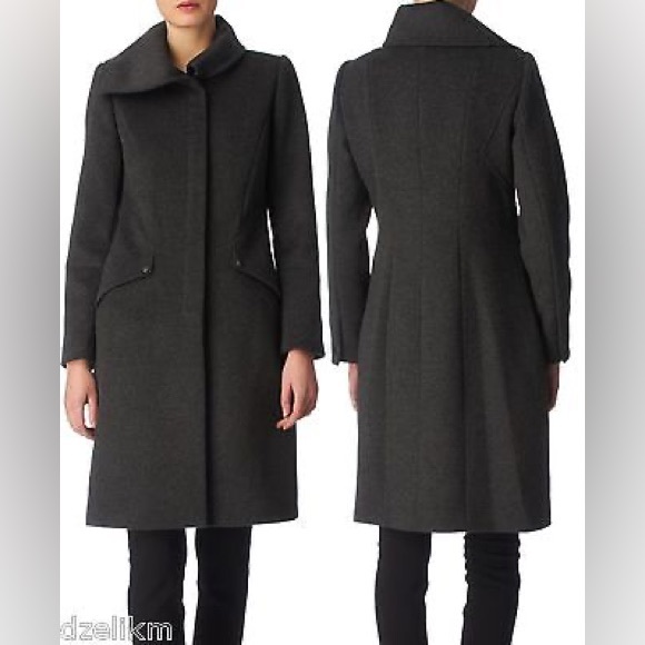 Elie Tahari Wool Blend Fitted Coat Size Large - Picture 9 of 9